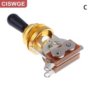 [COD] CISWGE SPORTS 1Pc 3 Way Short Straight Guitar Toggle Switch Pickup Selector With Brass Hat For Electric Guitars Pickups Switch Control Parts