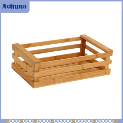 Wooden Crate Decorative Retro Design Multifunction Home Decor Nesting Storage Box for Closet Pantry Organization Display Milk