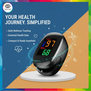Health Monitor Fingertip Pulse Oximeter for Tracking Blood Oxygen Saturation & Heart Rate (SMH-01)