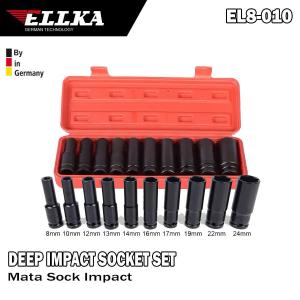 Drive Deep Impact SocketSet 20Pcs 1/2Inc 8-32MM Extension Impact Socket Panjang SET 20 Pcs CRV-MO