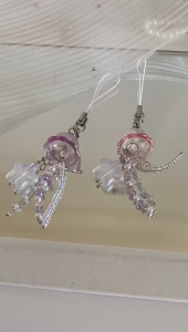 Jellyfish Star Pendant Keychain Phone Strap Lanyard Strap Backpack Charm Accessories Car Key Decoration Handmade