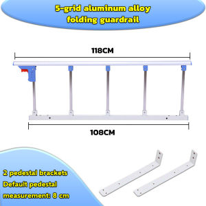 【Ready Stock】Bed side protector Bed fence Bumper bed Bed bumper Aluminum Alloy Armrest Foldable 4 Gear / 5 Gear / 6 Gear