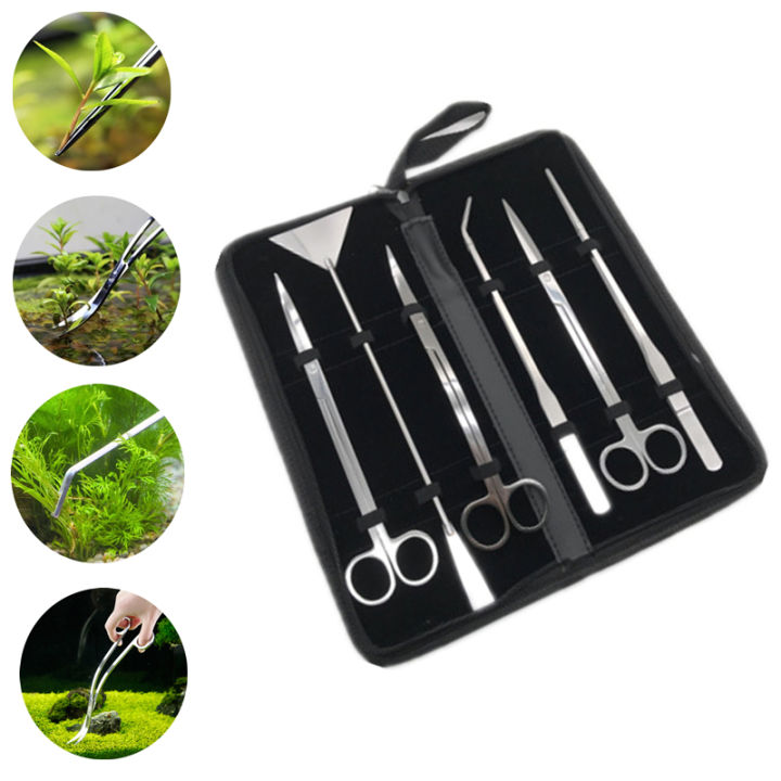 3/4/5/6pcs Stainless Steel Aquarium Water Plant Tools Set Tweezers