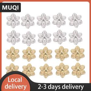 [COD] MUQI Ship within 24 hours 50Pcs Set Filigree Flower Crafts Charms Connectors DIY Pendant Jewelry Findings