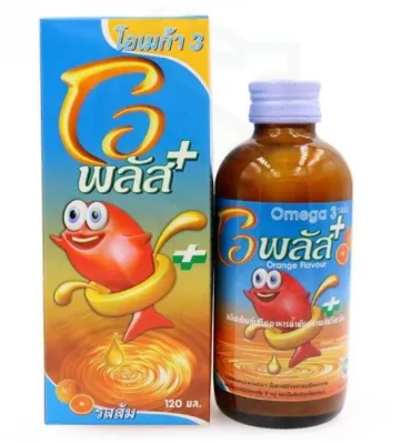 โอพลัส วิตามินซีและน้ำมันตับปลา Oplus รสส้ม Omega3 โอเมก้า3 บำรุงร่างกาย สมอง มี vitamin A B C D E 120ml อาหารเสริมสำหรับเด็ก ป้องกันการขาดวิตามิน