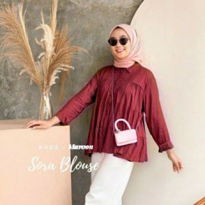 Blouse Rayon Wanita Jumbo Terbaru Atasan Tunik Wanita Ruffle Busui Baju Wanita Kekinian - Batch 4