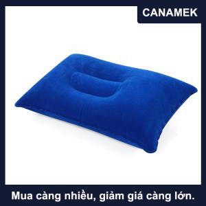 【CANAMEK】 Inflatable không khí gối giường ngủ cắm trại gối PVC Nylon cổ gối