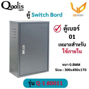 Qoolis ตู้ไฟสวิทซ์บอร์ด ตู้เก็บสายไฟ รุ่น 60011 เบอร์ 01 เหมาะสำหรับใช้ภายใน เหล็กหนา แบบไม่มีหลังคา พร้อมส่ง