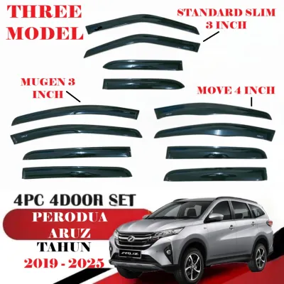 Car Door Visor Window Cover Mugen Move Air Press Sun Visor Mirror Cover Sun Shade Perodua Proton Myvi Axia Alza Viva Bezza Saga VVT Preve Exora X50 Persona Waja Wira Saga Blm Kancil Kembara Kening Tingkap Kereta