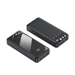 Sạc Dự Phòng 20000mAh 50000mAh Sạc Nhanh PD 22.5w Dung Lượng Cao Tương Đương 3 Lần Sạc Đầy Pin Dây Nối Sẵn Iightning và type-c micro usb