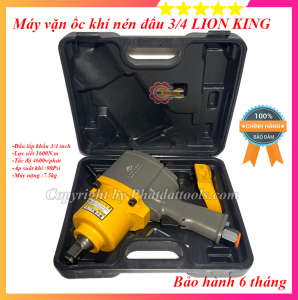 Máy Siết Ốc Đầu 3/4 Dùng Hơi Cỡ Lớn LION KING - Khả Năng Siết Mở Ốc Cỡ Lớn M33 - Chế Độ Đảo Chiều 3 Tốc Độ Điều Chỉnh - Thợ Săn Máy Ngon
