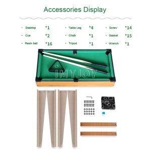 【ON STOCK+COD】 27x14 inches Billiard Table For Kids Mini Household Billiard Table Wooden With Tall Feet Pool Table Set