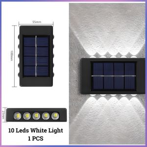 LED Solar Wall Light Outdoor Waterproof Garden Lamp Fence Light LED Pathway Landscape Light Stake