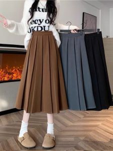 Chân váy dài midi nữ Chân váy xếp ly dáng dài quảng châu 2 lớp tôn dáng-MAS