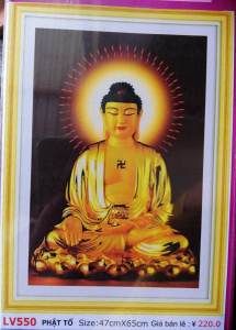 Tranh đính đá Phật A Di Đà (về tự đính) LV550