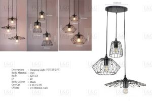 DIY-Shaped Hanging Lamp Pendant Light Pendant Lamp lampu hiasan tukar corak 可调节吊灯