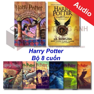 Harry potter 8 cuốn - Bản Tiếng Anh in giấy vàng chống loá khổ A5