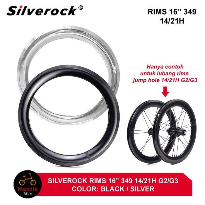 Pikes G2 Element Brompton SILVEROC Bicycle Alloy Aero Rim 16in 349