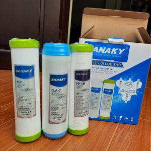 Bộ lõi lọc nước 123 SANAKY - Bộ 3 lõi lọc thô