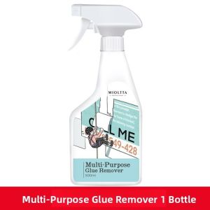 Home universal glue remover Just spray and wipe to remove double-sided tape label glue residual glue from hooks and small advertisement stains Gentle formula does not damage glass walls or furniture.