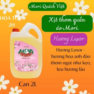 xả khô quần áo mori (xịt thơm quần áo mori) hương luxor can 2L