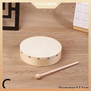[CANAMEK] Frame Drums 4 6 7 8 9 10 Inch Hand Drum Wood Drum With Drum Stick Set Musical Game Kids Educational Toy Percussion Instrument