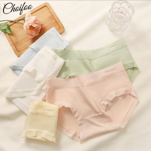 ChoiFoo กางเกงในผ้าฝ้ายบริสุทธิ์สตรีกางเกงในเอวกลางไร้รอยต่อ7A ผ้าฝ้ายต้านเชื้อแบคทีเรียชุดชั้นในยกกระชับหน้าท้องและสะโพกระบายอากาศได้ดีนุ่มแนะสวมสบายกางเกงชั้นในสามเหลี่ยมเป็นมิตรกับผิว