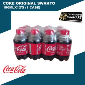 (1 CASE) Coca-Cola Coke Swakto Original Taste 190 mL x 12 bottles