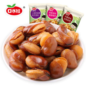 orchid beans pea beans broad bean snacks beef flavor spicy office food snacks spree 10gx10 package 口水娃兰花豆
