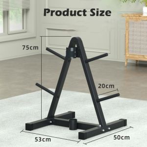 BLACKWORM Dumbbell Rack Barbell Rack Marcy Standard Weight Plate Tree for 1-Inch Plates for Home Gym 300 lb. Max. Capacity PT-5733