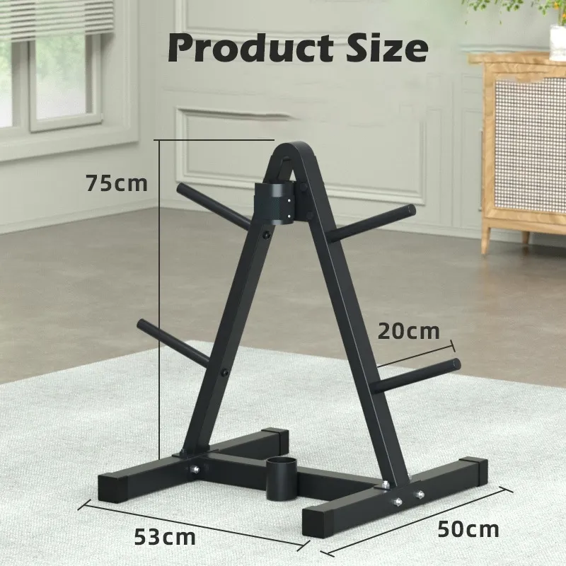 BLACKWORM Dumbbell Rack Barbell Rack Marcy Standard Weight Plate Tree for  1-Inch Plates for Home Gym, 300 Capacity PT-5733