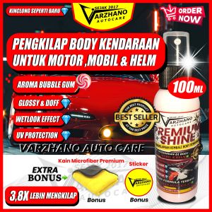 Pengkilap Motor Mobil Helm 100 ML Efek Daun Talas -  VARZHANO PREMIUM POLISH Shiny Sealant Wax (COD)