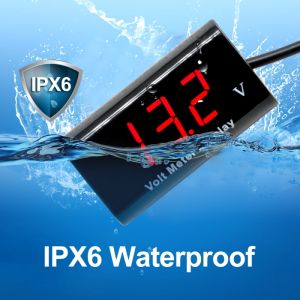Digital Volt meter waterproof 12V-150V DC Led Display 2 Kabel Hi Quality Pengukur tegangan kendaraan listrik modifikasi layar LCD baterai lithium meteran elektronik sepeda motor aksesori universal