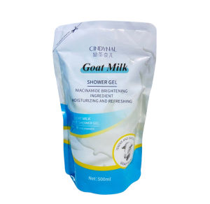 [BPOM] 800ml CINDYNAL Goat Milk Niacinamide Shower Gel/ Whitening Body Wash Sabun Pemutih Badan Smooths Skin
