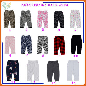 Quần legging dài dài/ quần bó cotton 4 chiều cho bé gái từ 5-35 kg bông đẹp lạ mắt lai phối viền ren