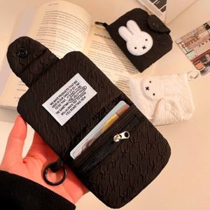 Cartoon Small Wallet Girls Solid Color Cute Rabbit Pattern Simple Card Bag Zero Wallet