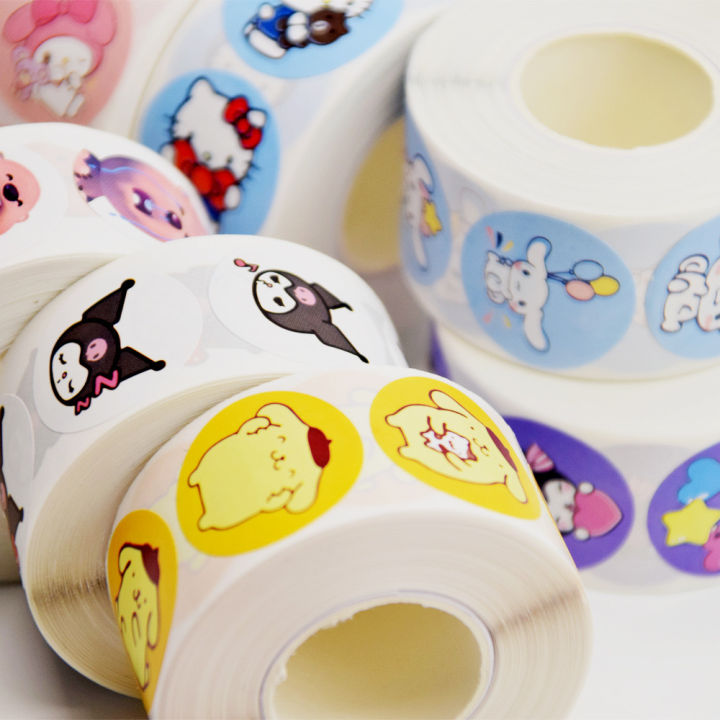 500pcs%20Sanrio%20Cartoon%20Sticker%20DIY%20Tape%20Kuromi%20Pacha%20Dog%20Ania%20Anime%20Sticker%20Cute%20Sealing%20Sticker%20294%20-%20Image%202