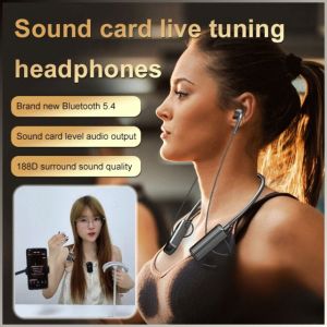Wireless Headset Stereo Surveillance Output Hanging Neck Bluetooth Headset High Definition Digital Display