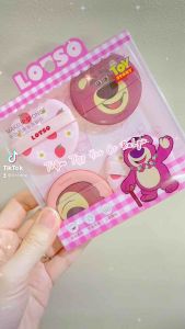 ( Hàng Có Sẵn) Bông Phấn Tròn Nhỏ MiniSo Hàn Quốc Hình Gấu Hồng Lotso- Hình Gấu Vàng Pooh Lotso về lại)