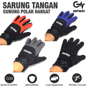 Sarung Tangan Gunung Bahan Polar Hangat - Glove - Sarung Tangan Hiking - Sarung Tangan Outdoor - Sarung Tangan Pria - Sarung Tangan Wanita - Sarung Tangan Polar - Gloves hiking