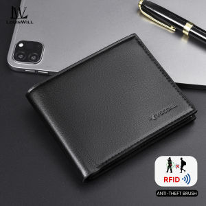 LouisWill Fashion Short Wallet RFID Mens Retro Wallet Business Wallet Anti-theft Brush Wallet Soft PU Wallet Multi-Card Position Wallets Travel Purses Zipper Coin Pouch ID Credit Cards Holders