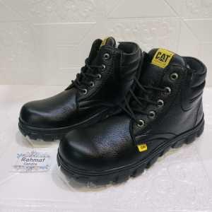 SEPATU SAFETY CATT33 UJUNG BESISOL DIJAHIT KELILING PRIA KERJA LAPANGANPABRIK