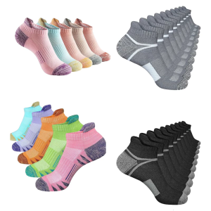 5 Pairs Running Socks for Women Men Ankle Socks Breathable Sports Socks Trainer Socks Athletic Socks Short Socks