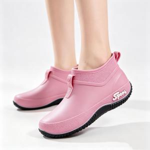 Womens Fashionable Short Rain Boots Rubber Waterproof Non-slip Casual Versatile Outdoor Rain Shoes Cute Comfortable Soft Lightweight OOTD
