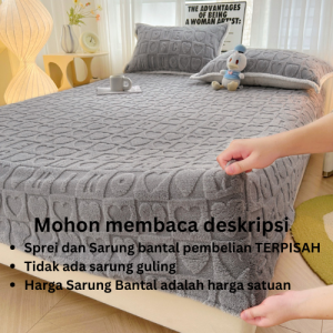 Sprei Kasur Beludru Velvet Motif Timbul Dewasa Import Premium Lembut Musim Dingin Musim Hujan