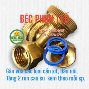 BÉC PHUN NƯỚC PHUN SƯƠNG TƯỚI CÂY - 1 LỔ - KIỂU THẲNG HOẶC XÉO