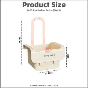 【i.Rumah】Sink Hanging Strainer Basket Press Automatic Dumping Basket Creative Kitchen Garbage Filter Household