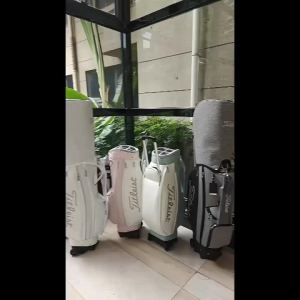 Golf Bag For Men Golf Travel Bag Hard Cover Golf Travel Bag Carry Golf Bag Independent shoe cabinet with wheels and pull rod large space PU waterproof