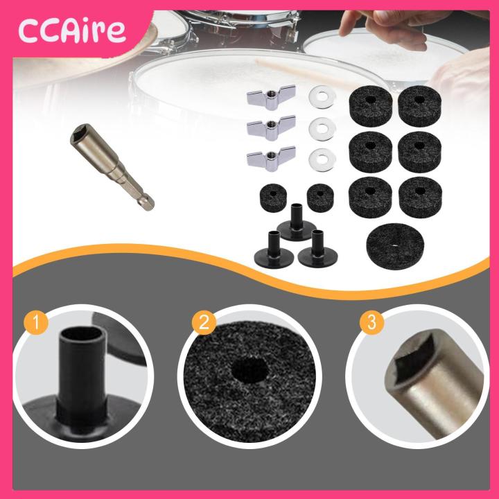 Ccaire 19 cái chũm Chọe phụ kiện khóa chỉnh trống bits phần cứng phát ...