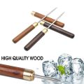 Stainless Steel Ice Pick with Wooden Handle and Sheath Kitchen Ice Speak Knife Ice Breaker Tool For Ice Heavy Duty. 